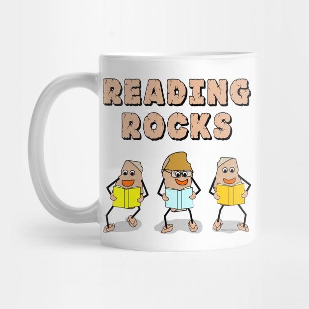 Book Reading Rocks by Barthol Graphics